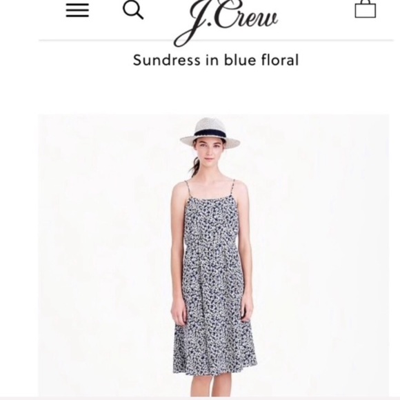 NWT🪡J.CREW🪡SUNDRESS IN BLUE FLORAL🪡 - Picture 3 of 7